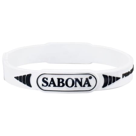 Sabona Sabona 15380 Pro Magnetic Sport Wristband; White - Extra Large 15380